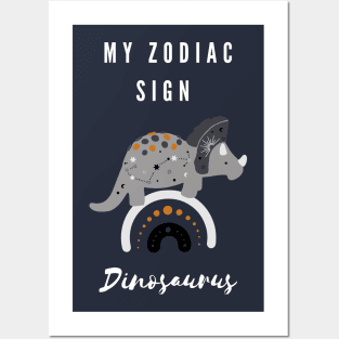 Zodiac sign Dinosaurus Posters and Art